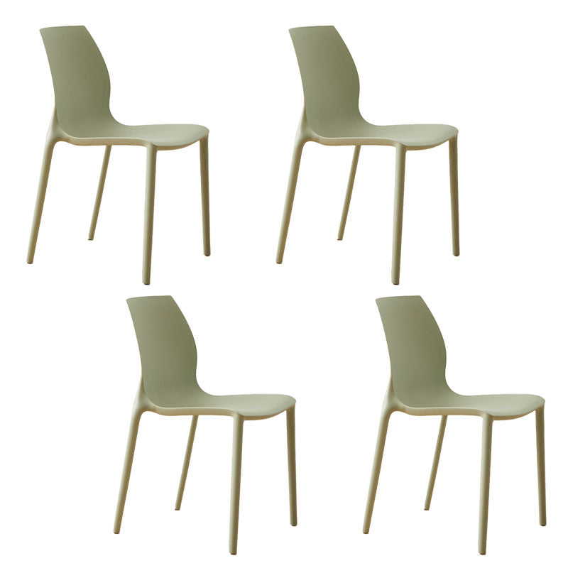 Silla lateral de la silla lateral del comedor de cocina de plástico escandinavo