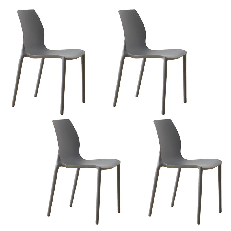 Silla lateral de la silla lateral del comedor de cocina de plástico escandinavo