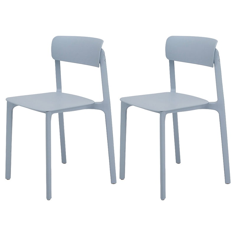 Sillas contemporáneas de comedor y acento Silla lateral con respaldo abierto de plástico con acabado mate