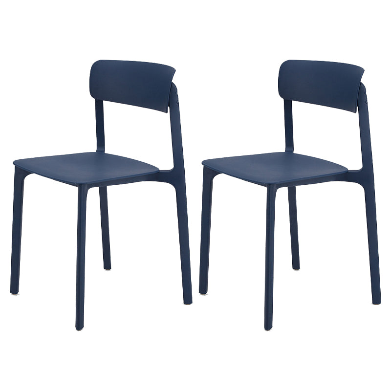 Sillas contemporáneas de comedor y acento Silla lateral con respaldo abierto de plástico con acabado mate