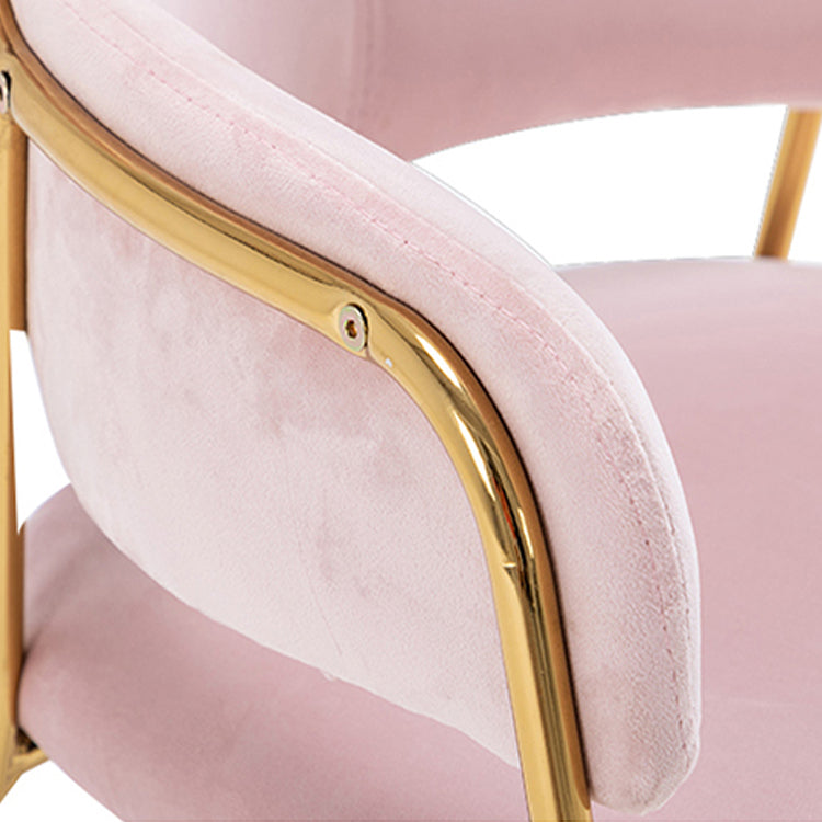 Sillas de comedor de terciopelo Glam, silla lateral de comedor con respaldo abierto para uso en restaurantes