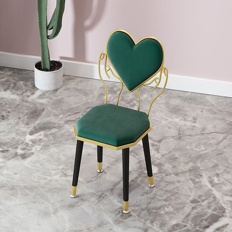Sillas laterales de comedor con respaldo abierto de diseño escandinavo Sillas de comedor de tela