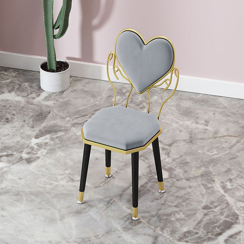 Sillas laterales de comedor con respaldo abierto de diseño escandinavo Sillas de comedor de tela