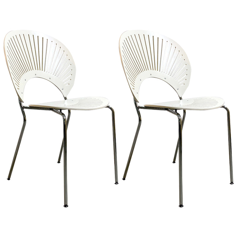 Silla industrial de metal con respaldo abierto para cocina, comedor, silla lateral