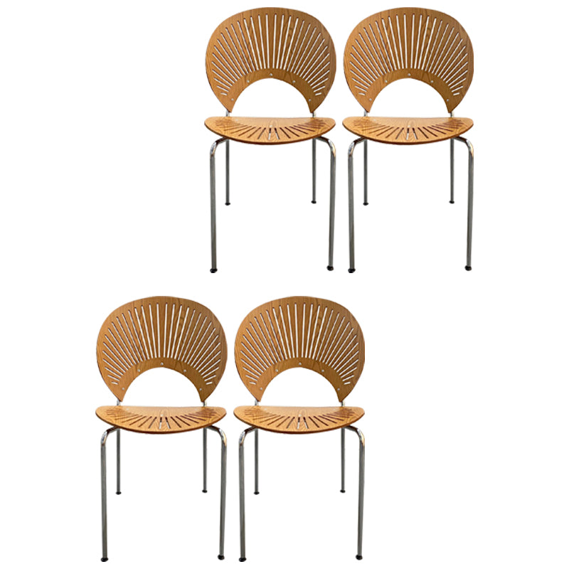 Silla industrial de metal con respaldo abierto para cocina, comedor, silla lateral