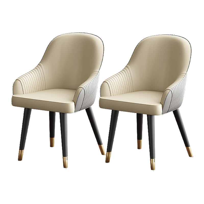 Sillas de comedor de cuero sintético Glam, silla lateral tapizada para uso en restaurantes