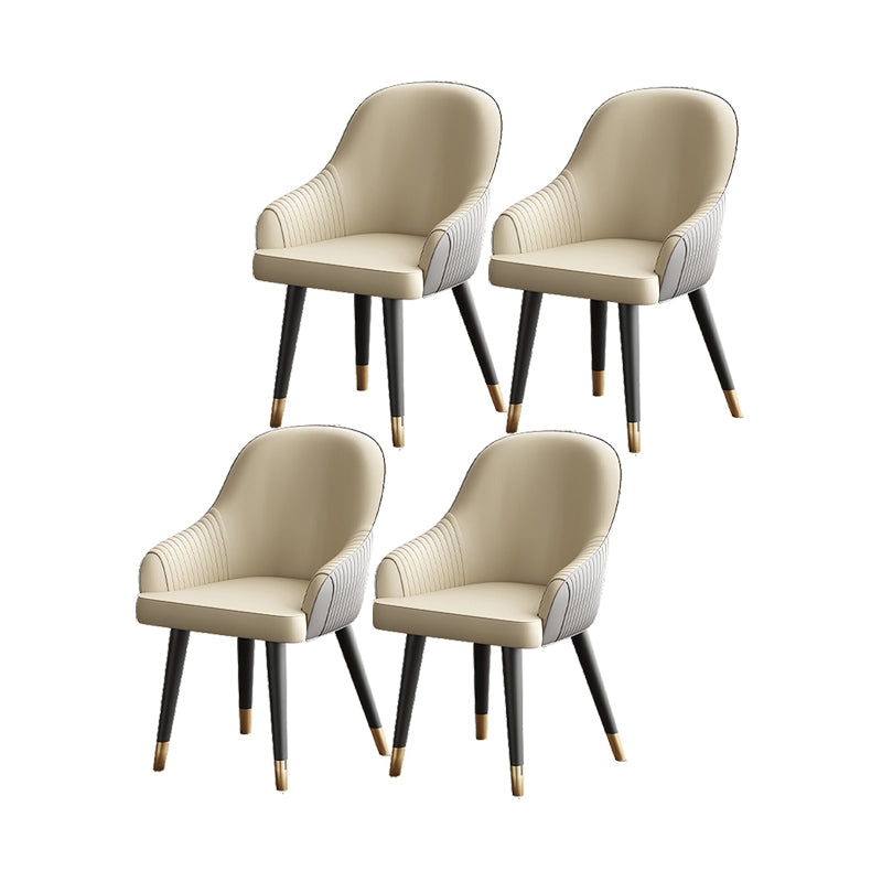 Sillas de comedor de cuero sintético Glam, silla lateral tapizada para uso en restaurantes