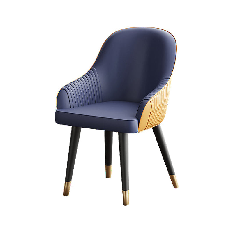 Sillas de comedor de cuero sintético Glam, silla lateral tapizada para uso en restaurantes