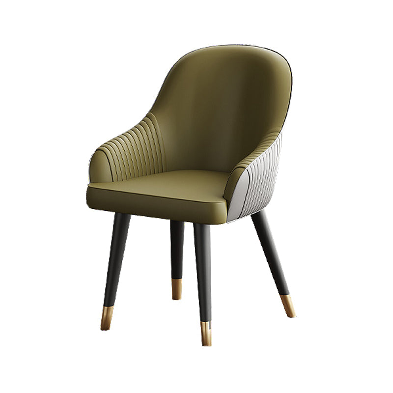 Sillas de comedor de cuero sintético Glam, silla lateral tapizada para uso en restaurantes