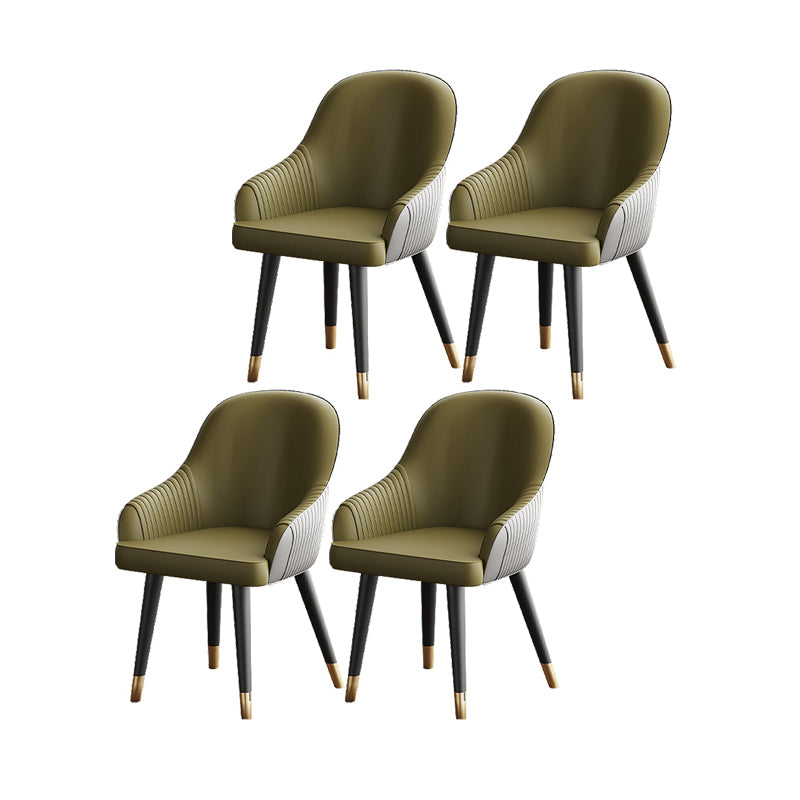 Sillas de comedor de cuero sintético Glam, silla lateral tapizada para uso en restaurantes