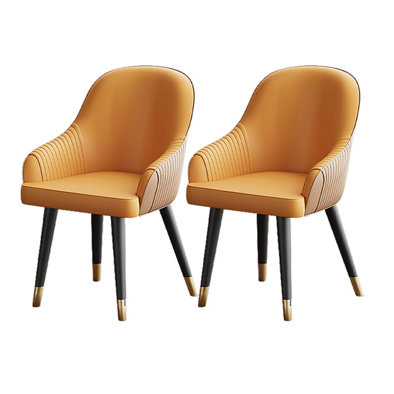 Sillas de comedor de cuero sintético Glam, silla lateral tapizada para uso en restaurantes