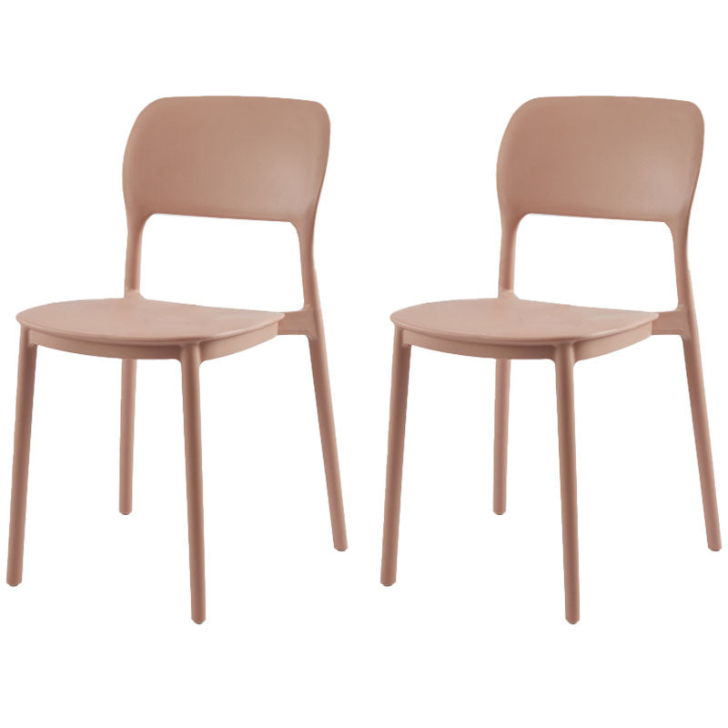 Sillas de comedor de estilo moderno, cocina de plástico, silla lateral sin brazos