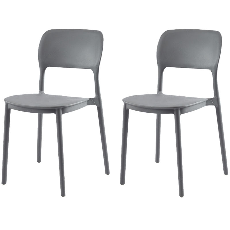Sillas de comedor de estilo moderno, cocina de plástico, silla lateral sin brazos
