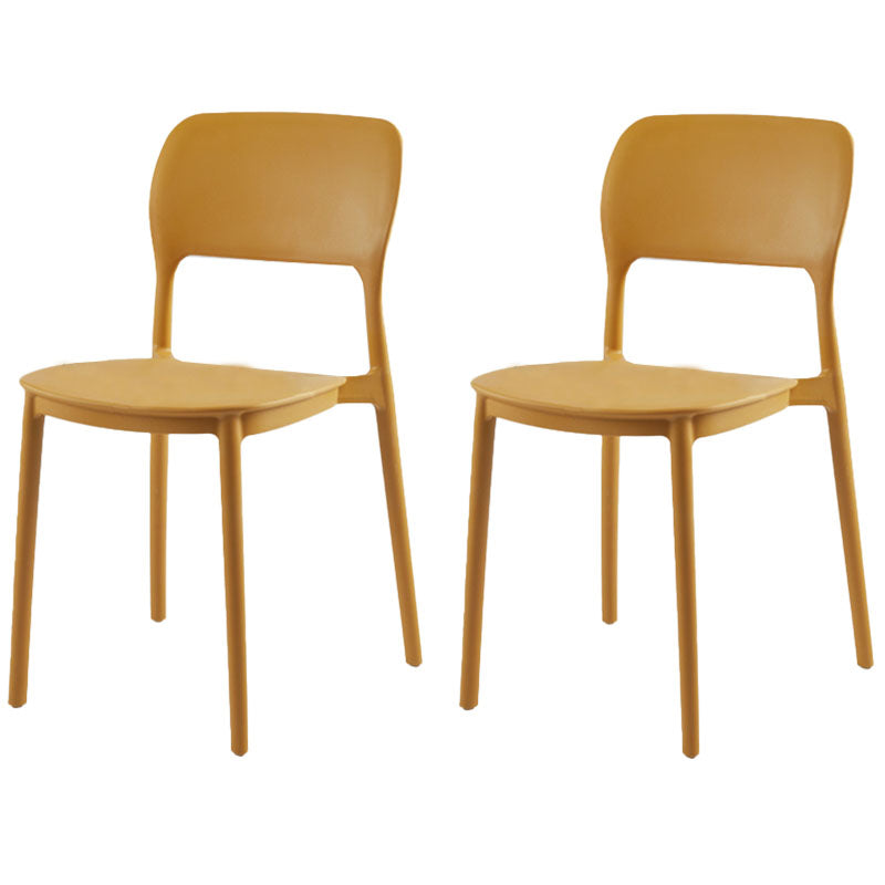 Sillas de comedor de estilo moderno, cocina de plástico, silla lateral sin brazos