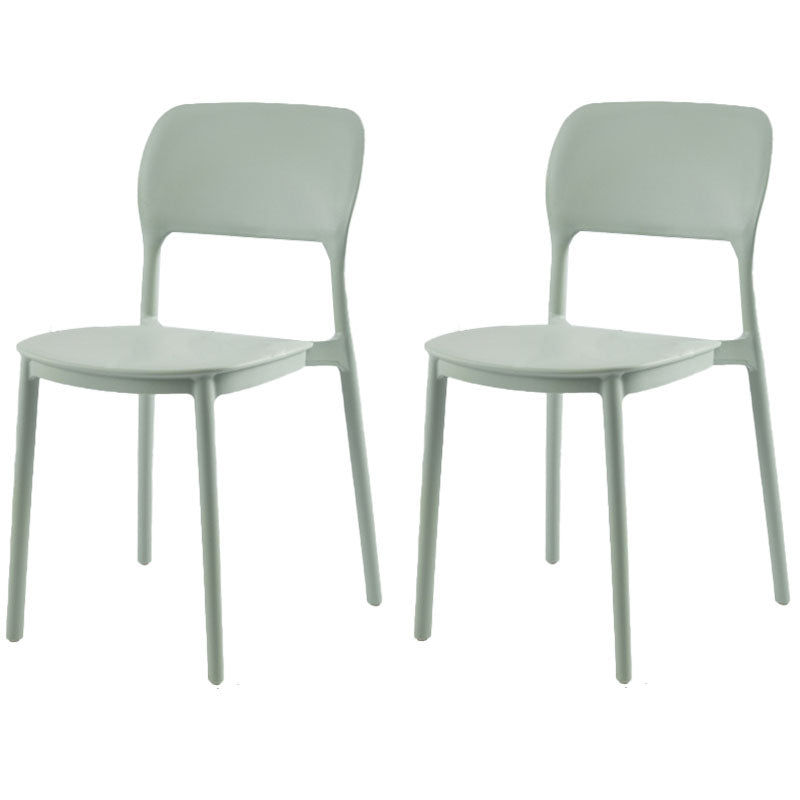 Sillas de comedor de estilo moderno, cocina de plástico, silla lateral sin brazos