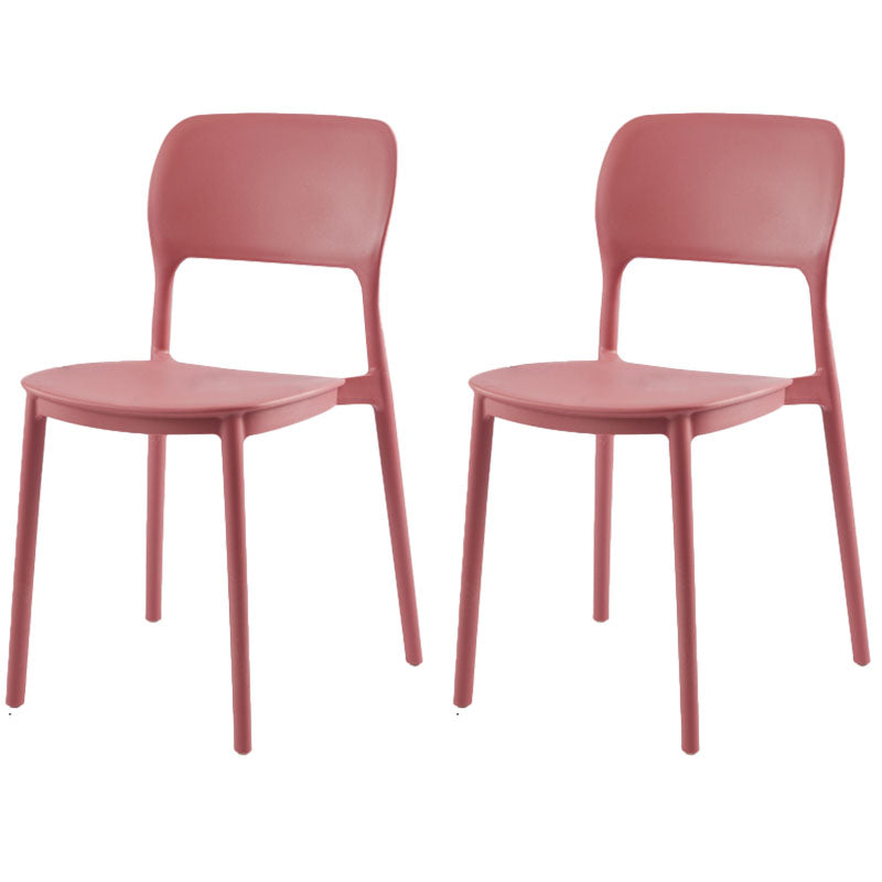 Sillas de comedor de estilo moderno, cocina de plástico, silla lateral sin brazos