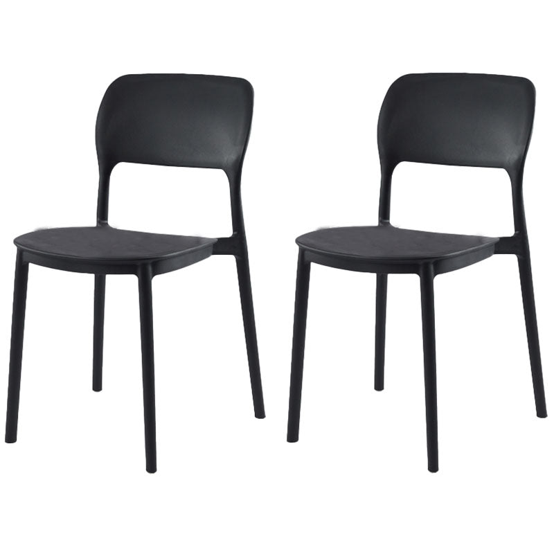 Sillas de comedor de estilo moderno, cocina de plástico, silla lateral sin brazos