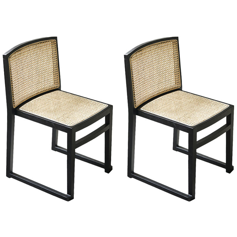 Sillas de comedor de estilo tradicional Sillas de comedor sin brazos de cocina con patas de madera