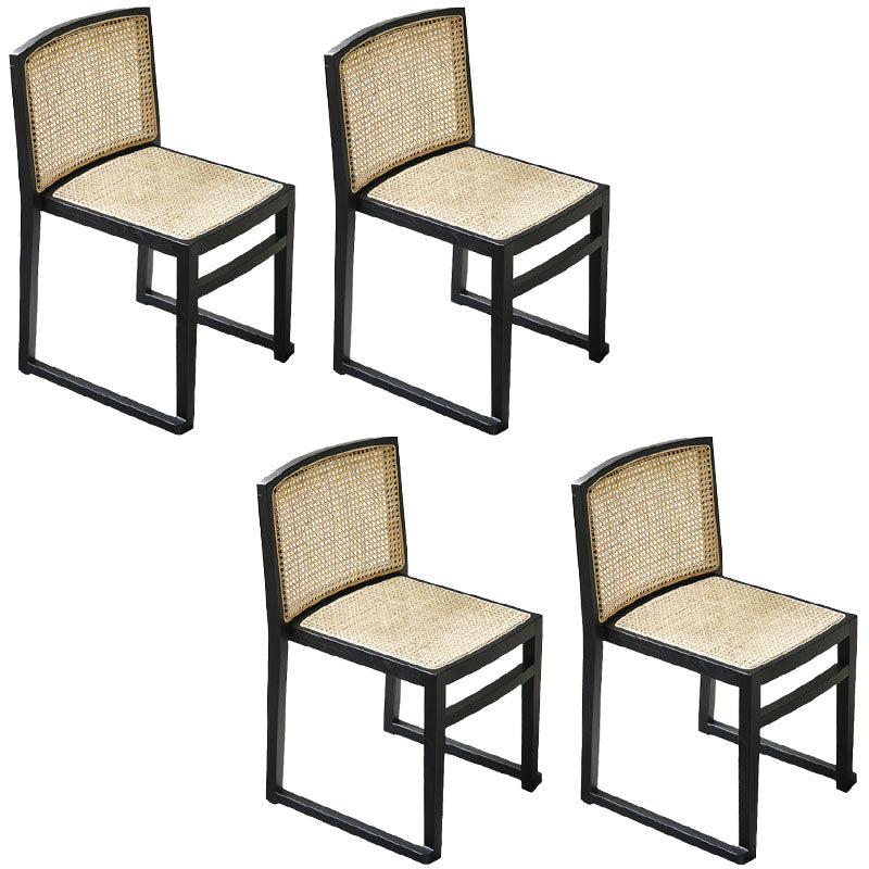 Sillas de comedor de estilo tradicional Sillas de comedor sin brazos de cocina con patas de madera