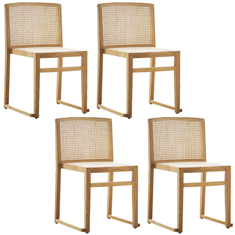 Sillas de comedor de estilo tradicional Sillas de comedor sin brazos de cocina con patas de madera