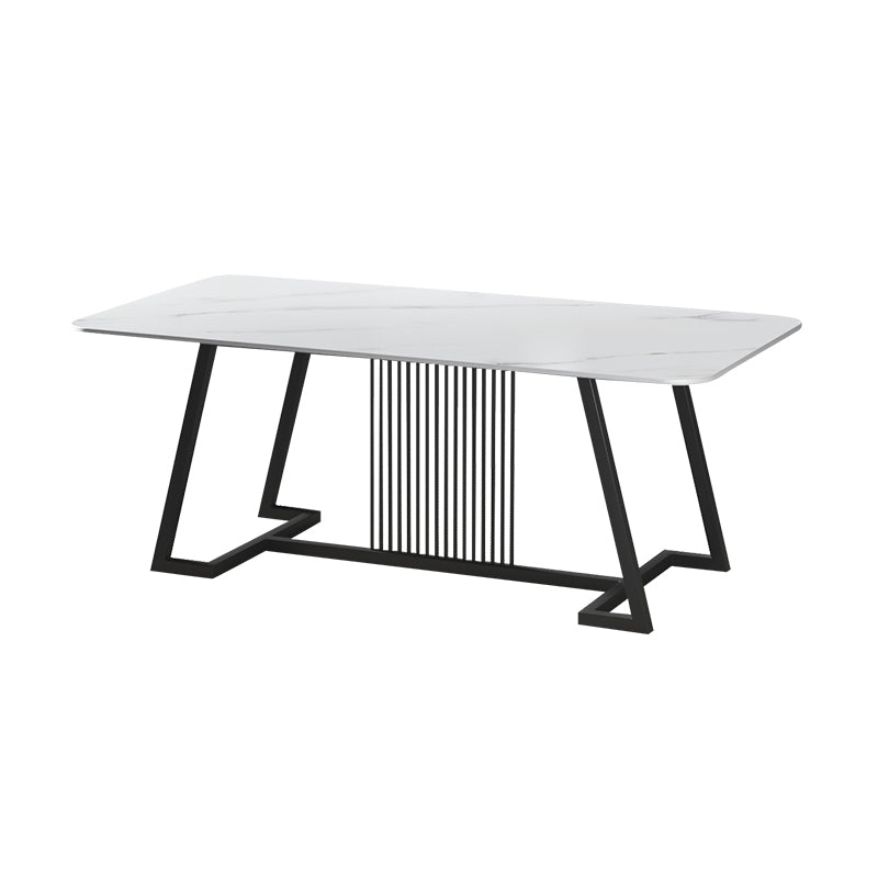 Modern 1/2/5/7 Pieces Dining Set Sintered Stone Rectangle Dining Table with Chairs