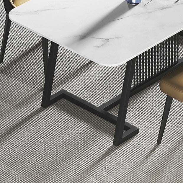 Moderno 1/2/5/7 pezzi Set da pranzo Sinterizzato Sinterato Tavolo da pranzo con sedie