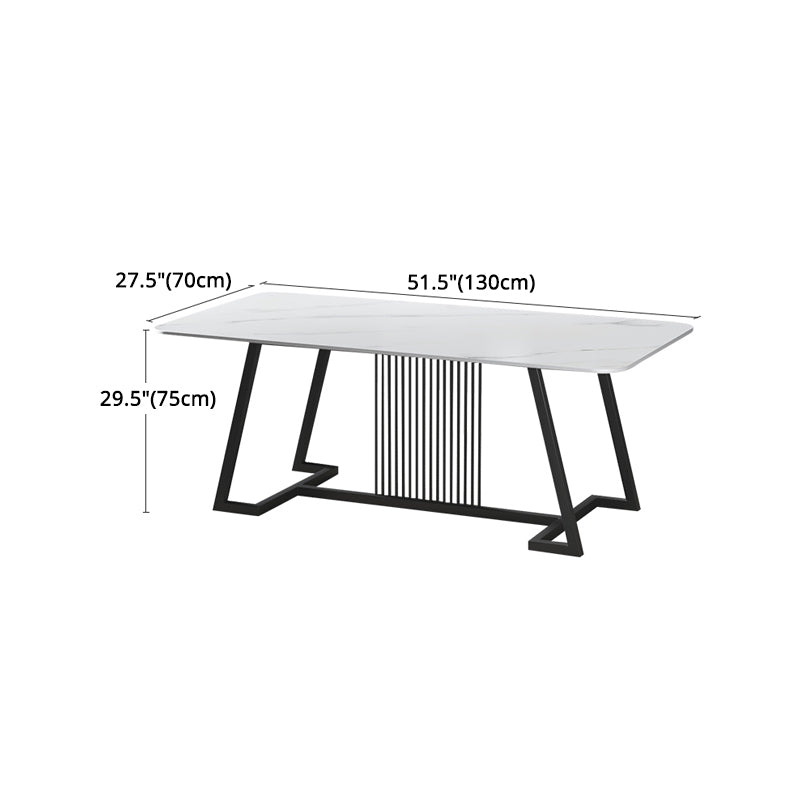 Modern 1/2/5/7 Pieces Dining Set Sintered Stone Rectangle Dining Table with Chairs