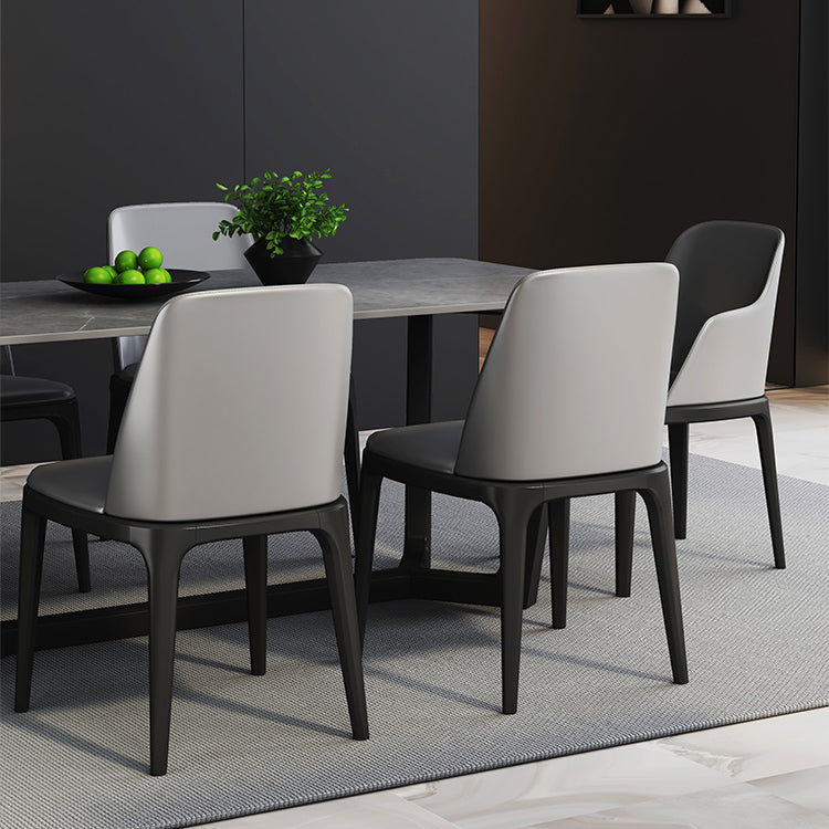 Modern 1/2/5/6/7 Pieces Dining Set Sintered Stone Dining Table with Leather Chairs