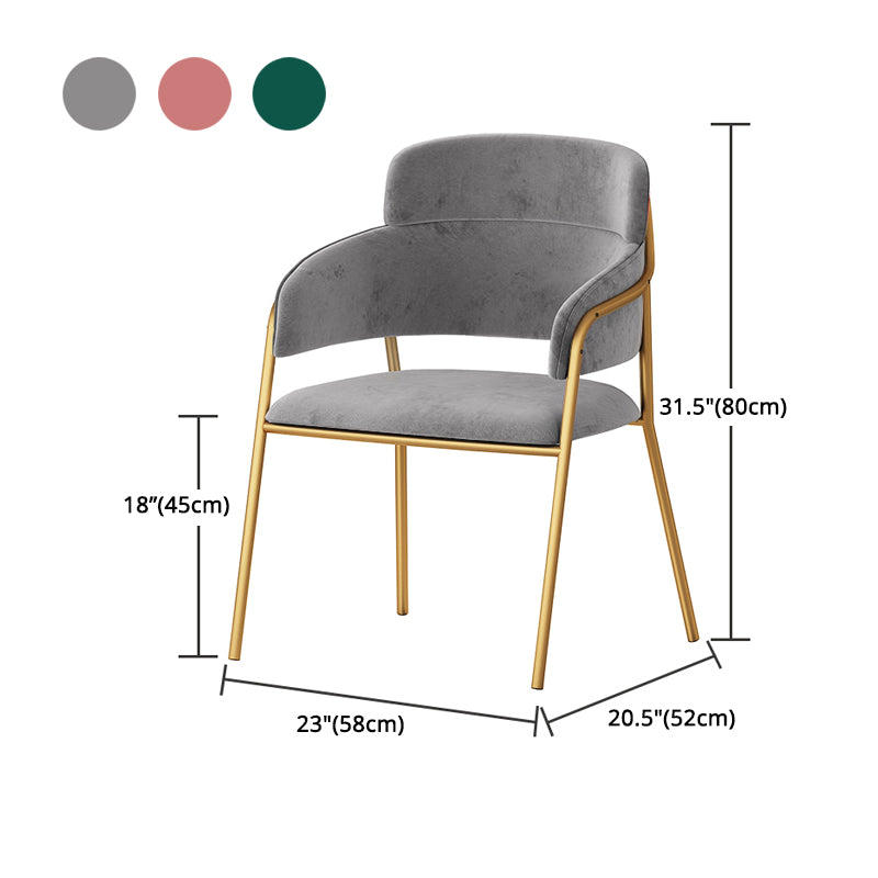 1/2/4/5 Pcs Metal Glam Dining Room Set with Round Table and Arm Chairs Dining Set