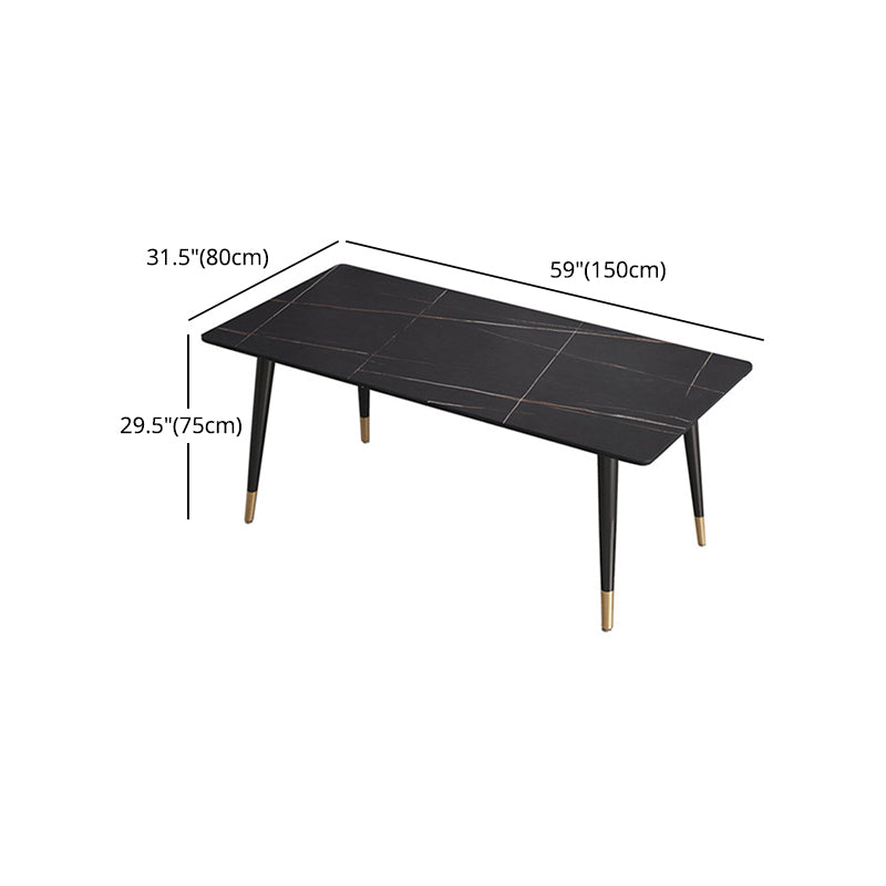 Nordic 1/4/5/7 Pieces Dining Set Sintered Stone Top Table with Leather Chairs