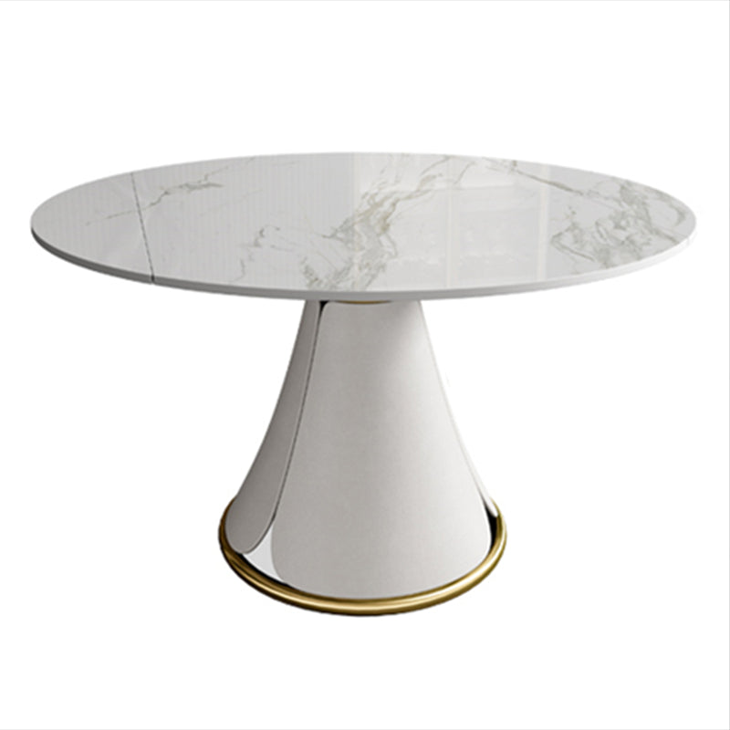 Contemporary 1/4/5/7 Pieces Dining Set Round Dining Table Set with Pedestal Base