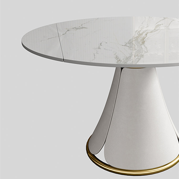 Contemporary 1/4/5/7 Pieces Dining Set Round Dining Table Set with Pedestal Base