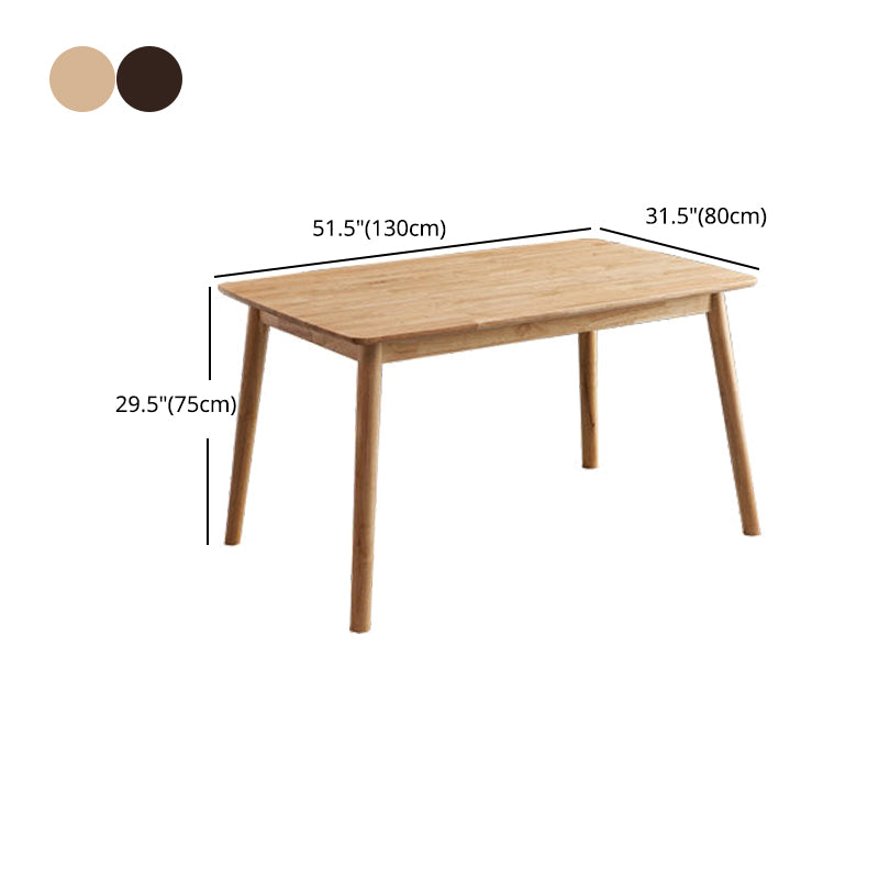 1/2/5 Pcs Oak Wood Modern Dining Set with Rectangle Table Dinette Set