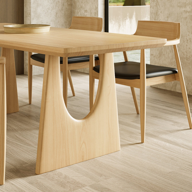 Modern 1/2/4/5 Pieces Rectangle Dining Set Solid Wood Dining Table with Chairs