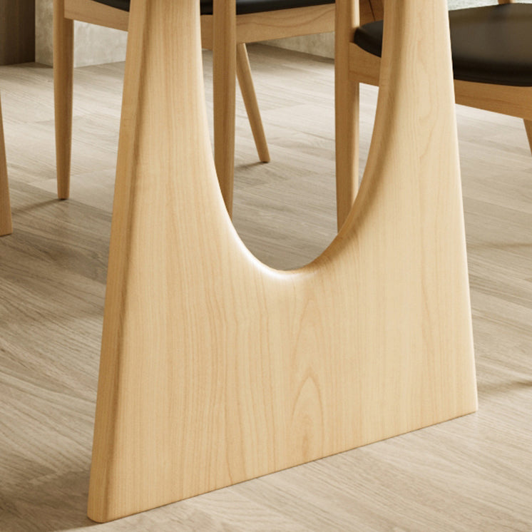 Modern 1/2/4/5 Pieces Rectangle Dining Set Solid Wood Dining Table with Chairs