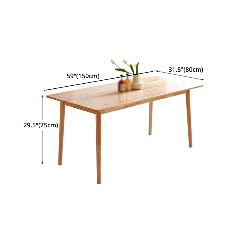 Modern 1/4/5/7 Pieces Rectangle Dining Set Solid Wood Dining Table with Chairs