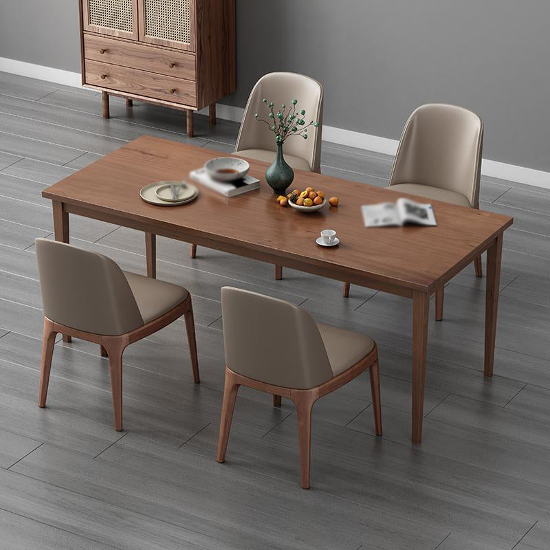 Modern 1/2/4/5 Pieces Rectangle Dining Set Solid Wood Kitchen Table with Chairs
