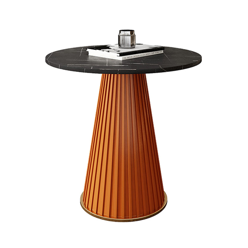 1/3/4/5 Pcs Metal Modern Dining Room Set with Round Table and Metal Base Dining Set