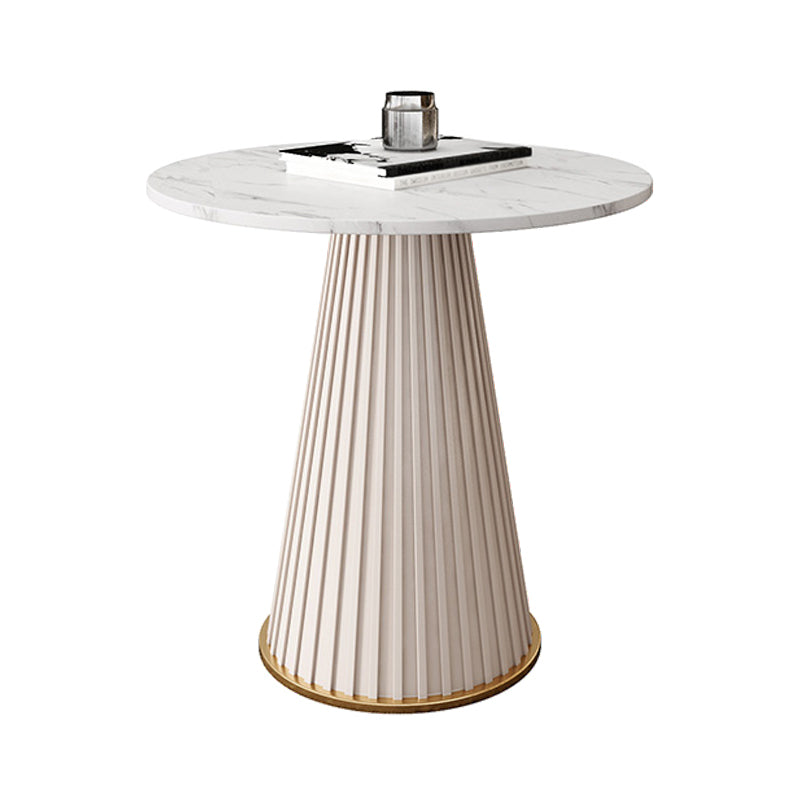 1/3/4/5 Pcs Metal Modern Dining Room Set with Round Table and Metal Base Dining Set