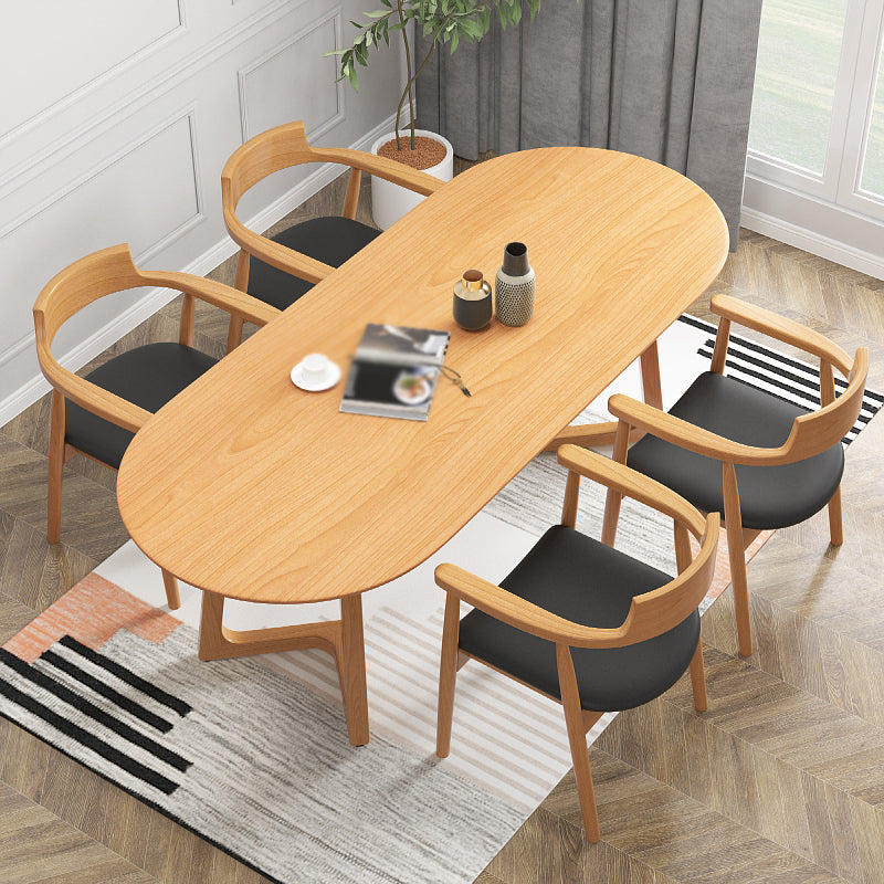 Modern Rectangle 1/2/5/7 Pieces Dining Set Solid Wood Dining Table with Chairs