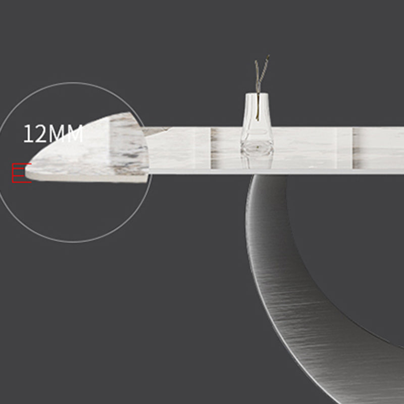 Luxury 1/3/4/5/7 Pieces Dining Set Sintered Stone Dining Table with Leather Chairs