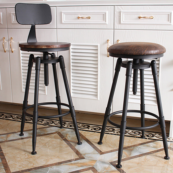 Adjustable Swivel Height Stool Industrial Round Seat Counter Bar Stool,1 Piece