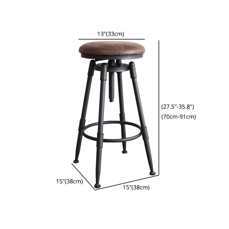 Adjustable Swivel Height Stool Industrial Round Seat Counter Bar Stool,1 Piece