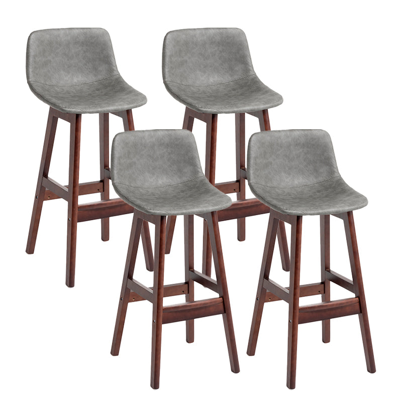 Barhocker im skandinavischen Stil, Schalensitz, Holzbeine, Barhocker für die Küchenbar