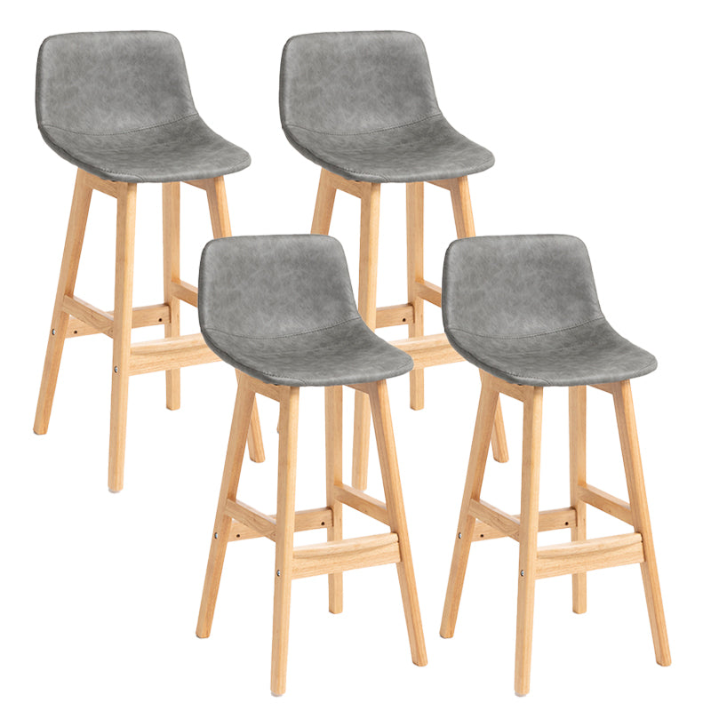 Barhocker im skandinavischen Stil, Schalensitz, Holzbeine, Barhocker für die Küchenbar