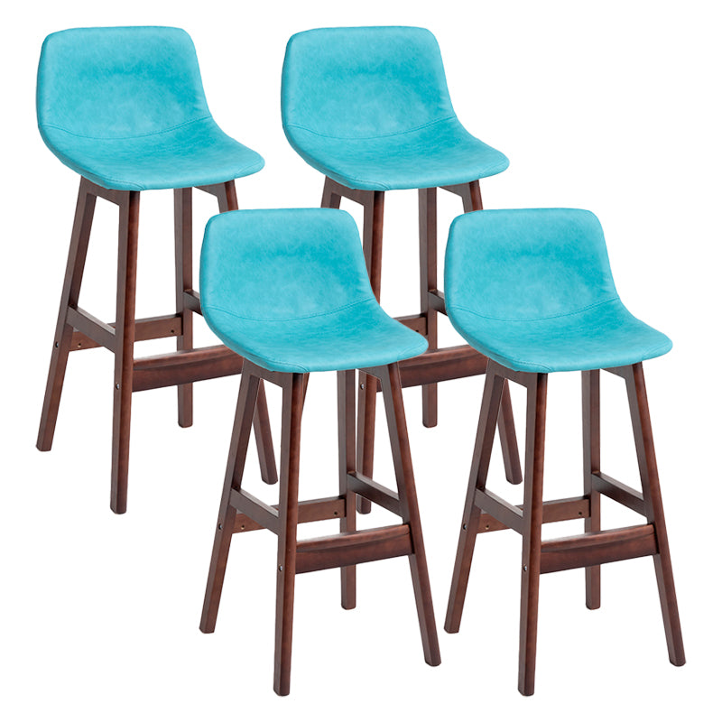Barhocker im skandinavischen Stil, Schalensitz, Holzbeine, Barhocker für die Küchenbar