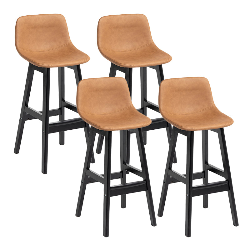 Barhocker im skandinavischen Stil, Schalensitz, Holzbeine, Barhocker für die Küchenbar