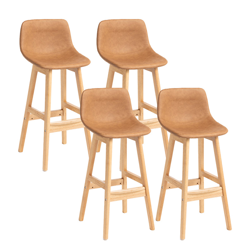 Barhocker im skandinavischen Stil, Schalensitz, Holzbeine, Barhocker für die Küchenbar