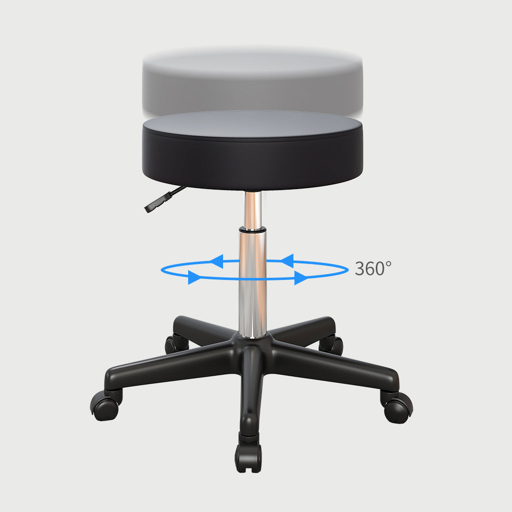 Taburete de bar de acero elevable giratorio moderno para cafetería con cojín de cuero