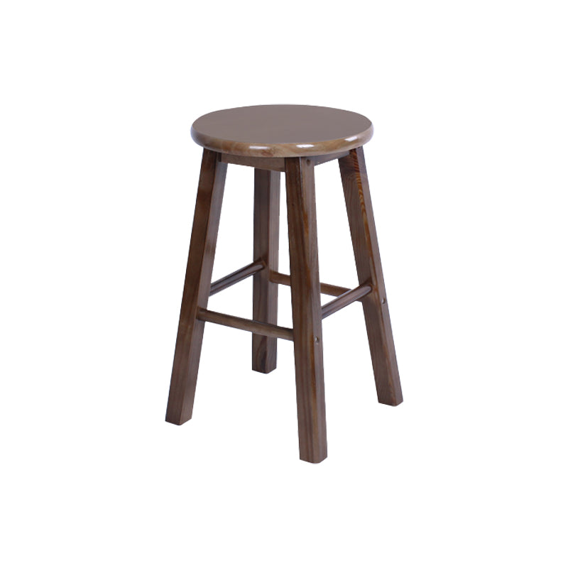 Taburete moderno de barra sin brazo sin espalda con pedal de madera con pedal de madera